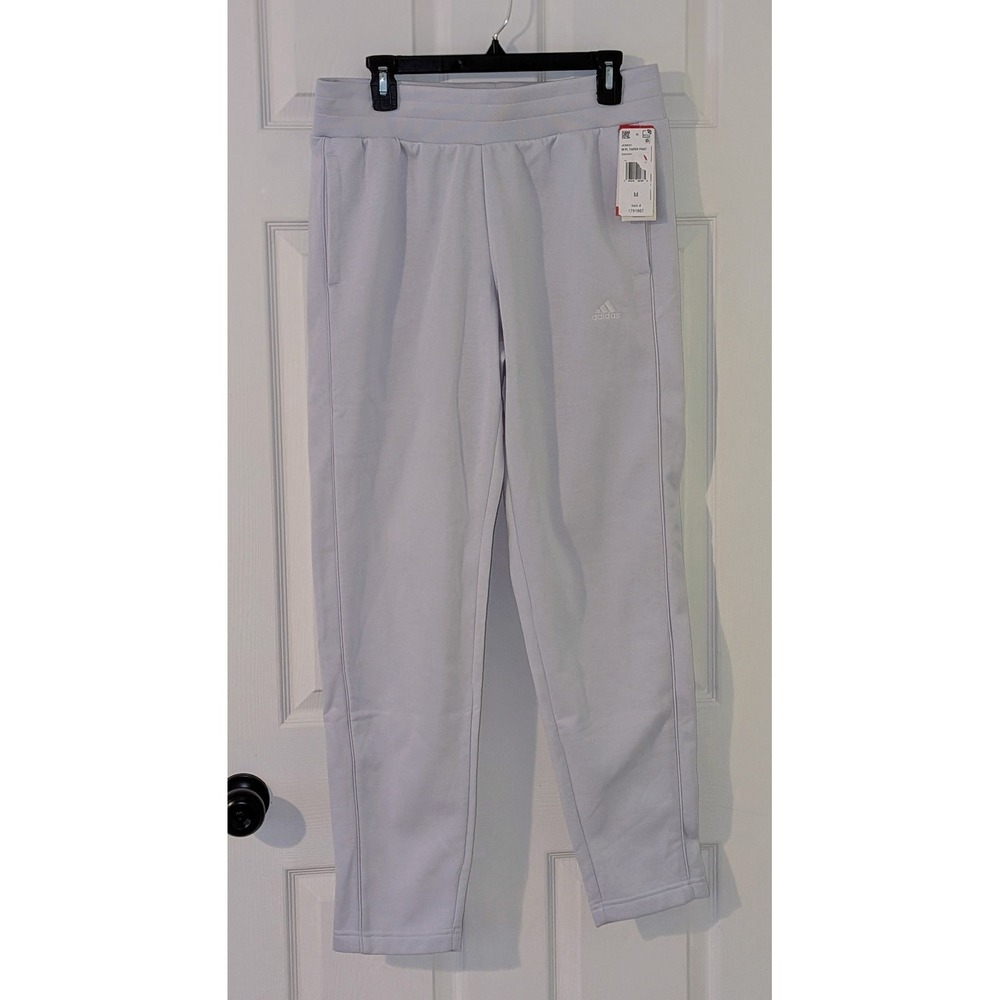 Adidas Gray Track Pants Athletic Joggers Training Lounge Activewear Medium NWT‎